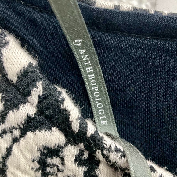 Anthropologie Black & White Stretch Midi Dress NWT/ XL / Front Cutout + Slit - Picture 3 of 7